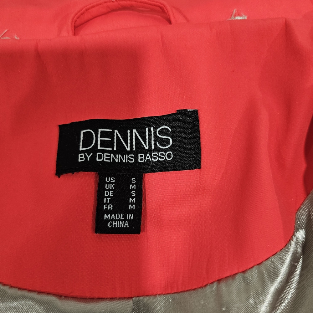 Dennis by Dennis Basso Red Hooded Rain Jacket Women's Size S Snap Zip Lightweigh - Picture 10 of 16